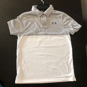 Under Armour youth medium white and grey shirt